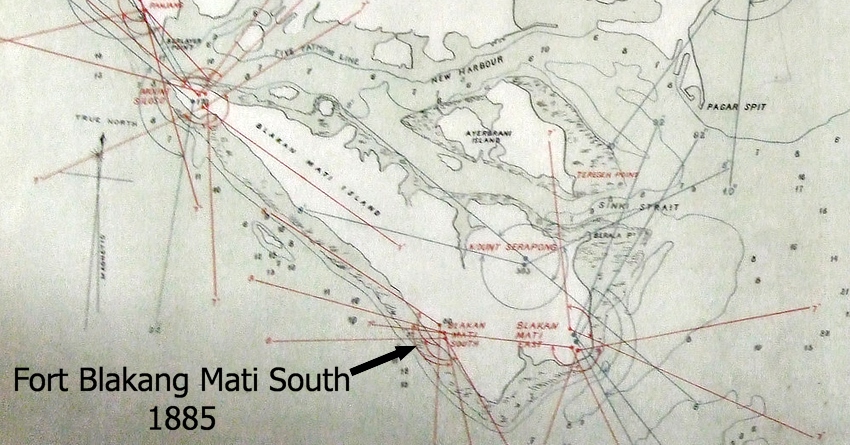 Map showing defences