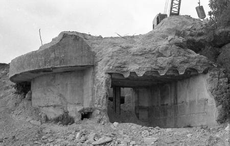 Emplacement being demolished