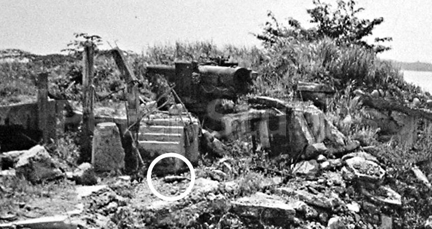 Destroyed gun emplacement